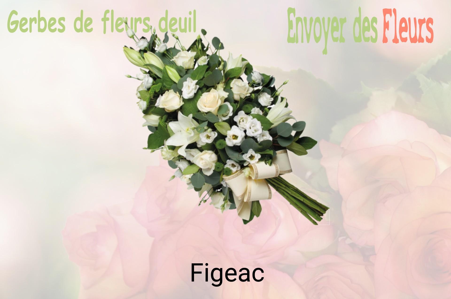 Gerbe de fleurs de deuil livrée à Figeac